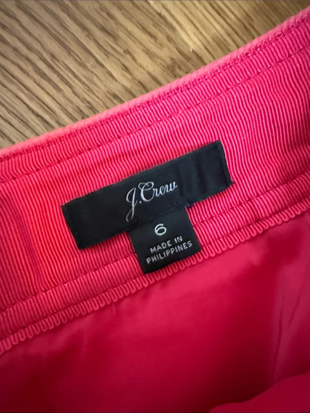 J. Crew Coral Pink Mini Skirt 100% Wool